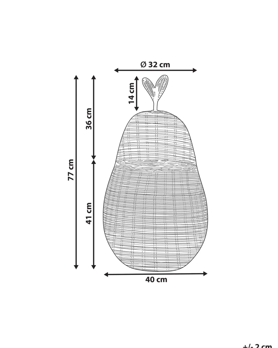 Aufbewahrungskorb Rattan Natur Birnenform 77 Cm Vagsoy