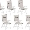 Auflage Fur Gartenstuhl 6Er Set Grau-Beige Toscana/Java