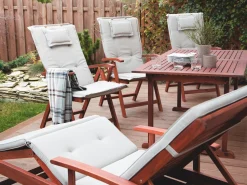 Auflage Fur Gartenstuhl 6Er Set Grau-Beige Toscana/Java