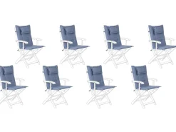 Auflage Fur Gartenstuhl 8Er Set Blau Maui