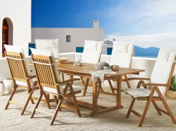 Auflage Fur Gartenstuhl 6Er Set Cremeweis Toscana/Java