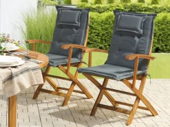 Auflage Fur Gartenstuhl 2Er Set Graphitgrau Maui