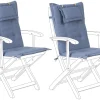 Auflage Fur Gartenstuhl 2Er Set Blau Maui