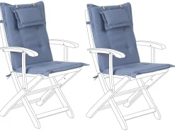 Auflage Fur Gartenstuhl 2Er Set Blau Maui