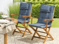 Auflage Fur Gartenstuhl 2Er Set Blau Maui