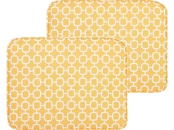 Auflagen 2Er Set Fur Gartenstuhl Fiji Gelbes Muster 29 X 38 X 5 Cm