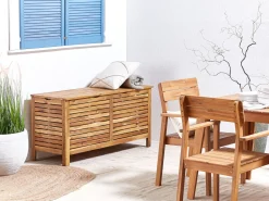 Auflagenbox Akazienholz Hellbraun 130 X 48 Cm Riviera