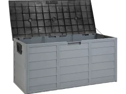 Auflagenbox Kunststoff Beige / Schwarz 112 X 50 Cm Locarno