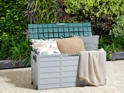 Auflagenbox Kunststoff Beige / Grun 112 X 50 Cm Locarno