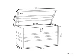 Auflagenbox Stahl Graphitgrau 132 X 62 Cm Cebrosa