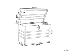 Auflagenbox Stahl Graphitgrau 100 X 62 Cm Cebrosa