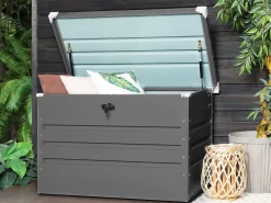 Auflagenbox Stahl Grau 100 X 62 Cm Cebrosa