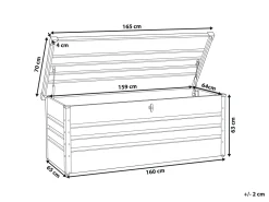 Auflagenbox Stahl Hellgrau 165 X 70 Cm Cebrosa
