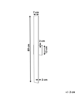 Ausenwandleuchte Led Metall Schwarz 89 Cm Rechteckig Melgam