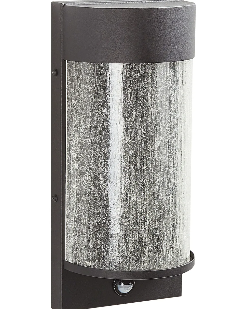 Ausenwandleuchte Led Metall Schwarz Mit Bewegungsmelder 35 Cm Rechteckig Pheppie
