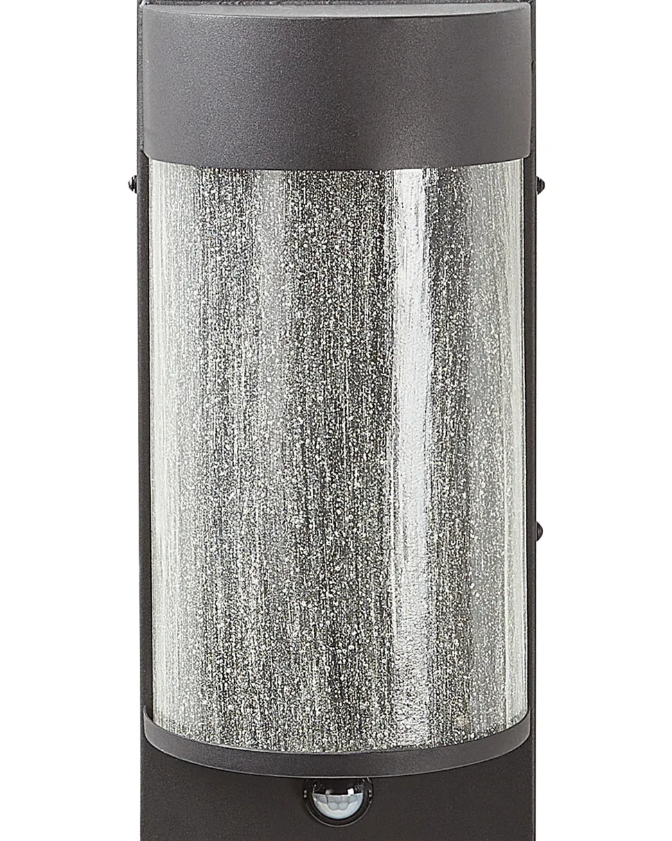 Ausenwandleuchte Led Metall Schwarz Mit Bewegungsmelder 35 Cm Rechteckig Pheppie