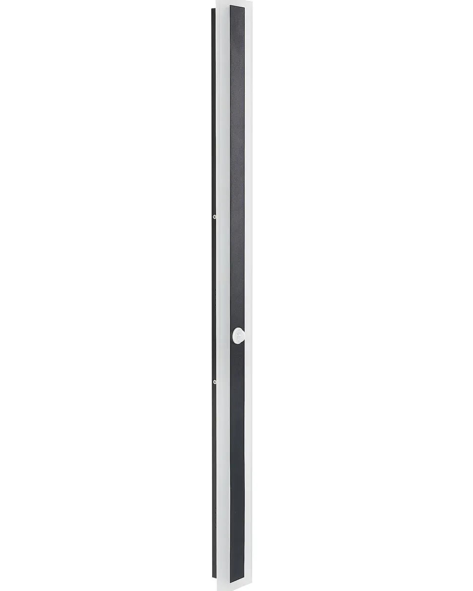 Ausenwandleuchte Led Metall Schwarz Mit Bewegungsmelder 100 Cm Rechteckig Savane