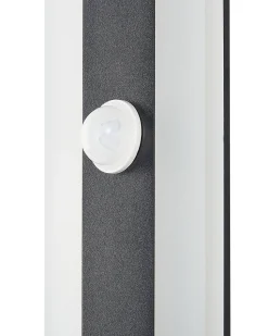 Ausenwandleuchte Led Metall Schwarz Mit Bewegungsmelder 100 Cm Rechteckig Savane