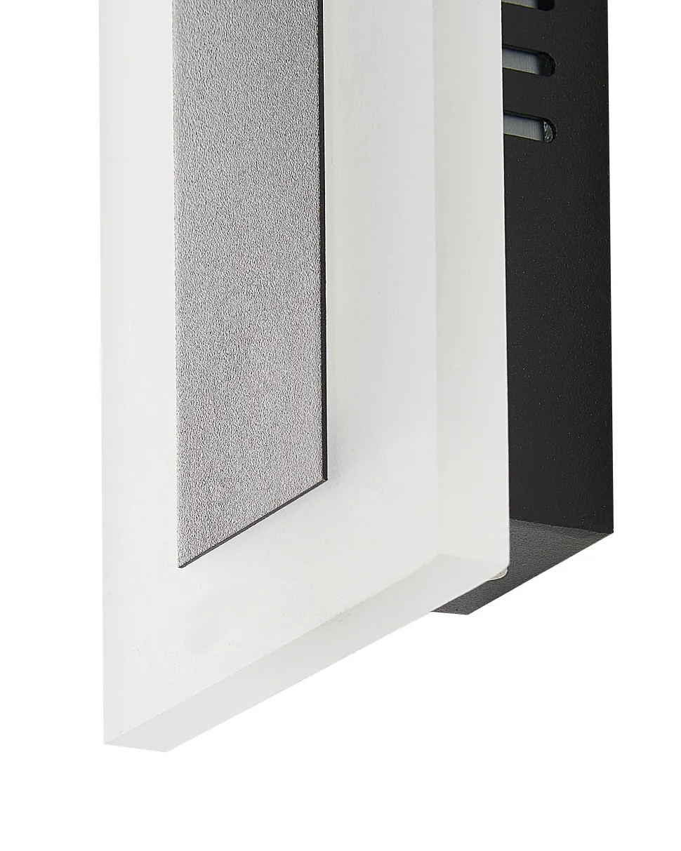 Ausenwandleuchte Led Metall Schwarz Mit Bewegungsmelder 100 Cm Rechteckig Savane