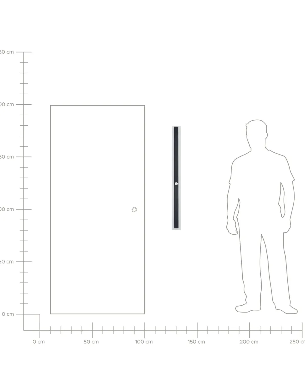 Ausenwandleuchte Led Metall Schwarz Mit Bewegungsmelder 100 Cm Rechteckig Savane