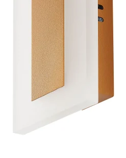 Ausenwandleuchte Led Metall Gold 60 Cm Rechteckig Rosalie