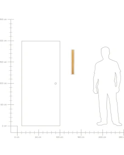 Ausenwandleuchte Led Metall Gold 60 Cm Rechteckig Rosalie