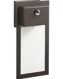 Ausenwandleuchte Led Metall Schwarz Mit Bewegungsmelder 33 Cm Rechteckig Elliot