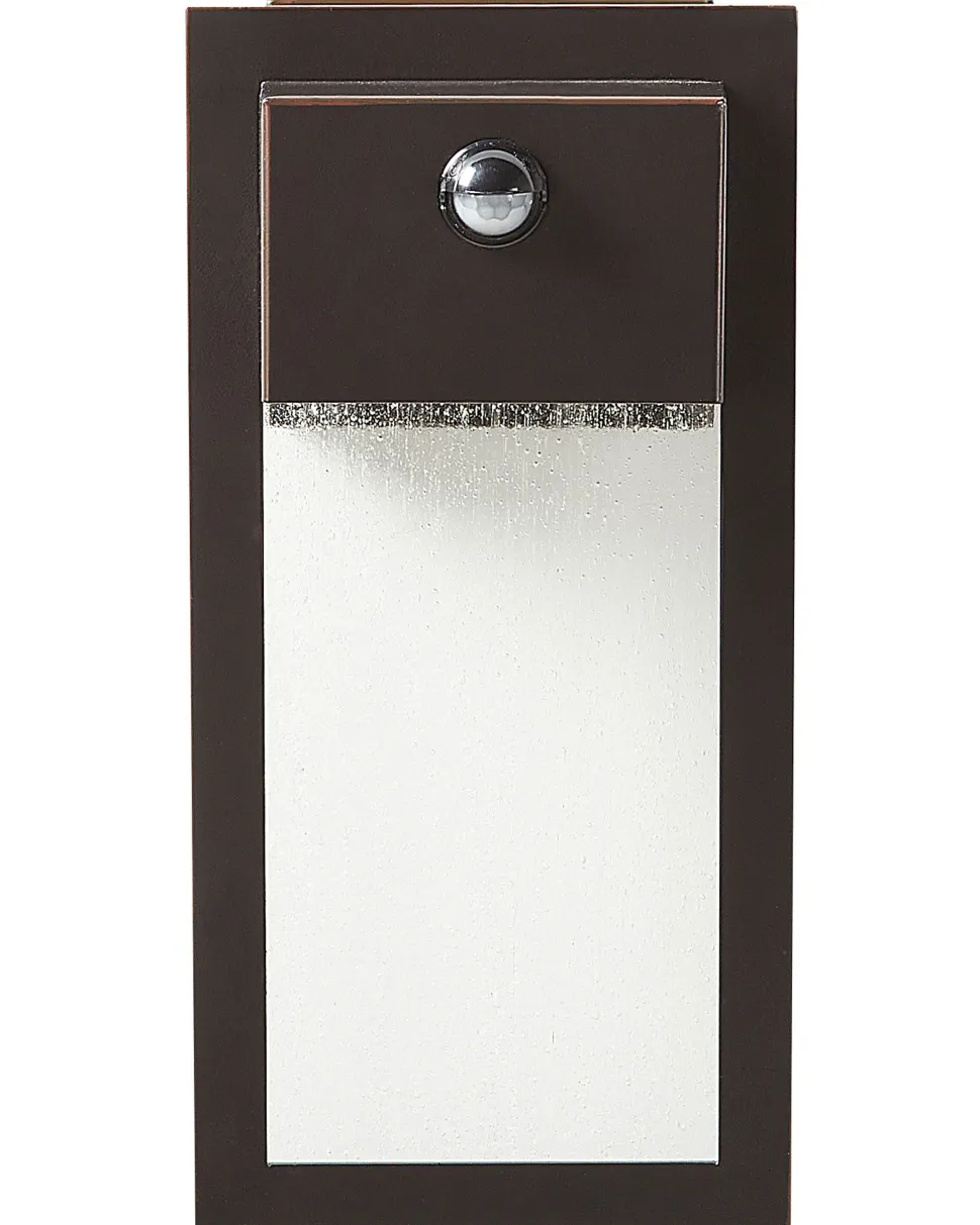 Ausenwandleuchte Led Metall Schwarz Mit Bewegungsmelder 33 Cm Rechteckig Elliot