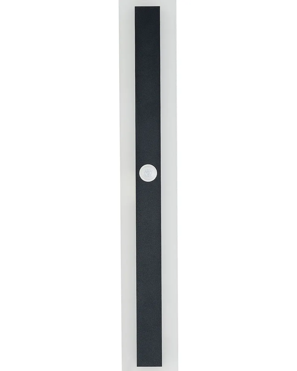 Ausenwandleuchte Led Metall Schwarz Mit Bewegungsmelder 60 Cm Rechteckig Savane