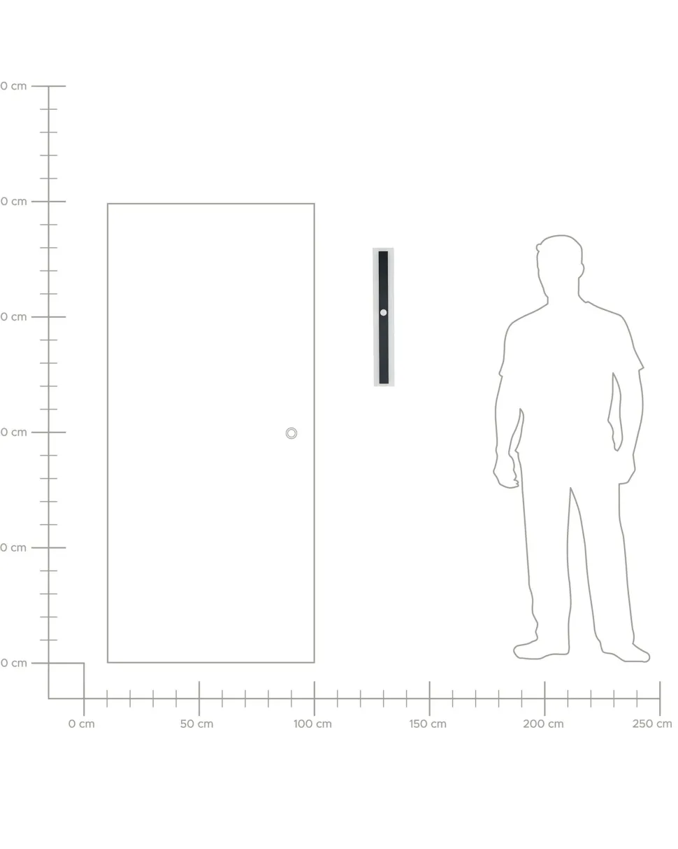 Ausenwandleuchte Led Metall Schwarz Mit Bewegungsmelder 60 Cm Rechteckig Savane