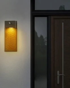 Ausenwandleuchte Led Mit Bewegungssensor Grau Carron