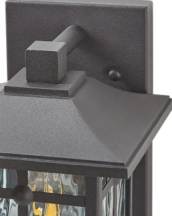 Ausenwandleuchte Metall Schwarz Mit Bewegungssensor 30 Cm Teviot