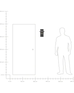 Ausenwandleuchte Metall Schwarz Mit Bewegungssensor 30 Cm Teviot