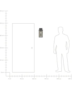 Ausenwandleuchte Metall Schwarz Mit Bewegungsmelder 37 Cm Rechteckig Gala