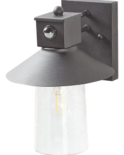 Ausenwandleuchte Mit Bewegungssensor Schwarz 30 Cm Goodie