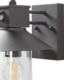 Ausenwandleuchte Mit Bewegungssensor Schwarz 30 Cm Goodie