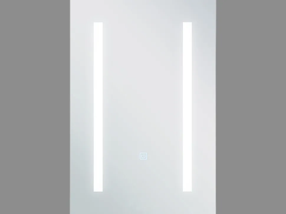 Bad Spiegelschrank Weis / Silber Mit Led-Beleuchtung 40 X 60 Cm Cameron