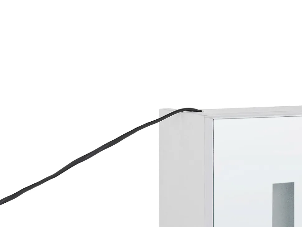 Bad Spiegelschrank Weis / Silber Mit Led-Beleuchtung 40 X 60 Cm Cameron
