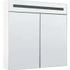 Bad Spiegelschrank Weis / Silber Mit Led-Beleuchtung 60 X 60 Cm Jaramillo