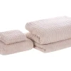 Badehandtuch Set Frottee Baumwolle Rosa 4-Teilig Atai