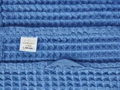 Badehandtuch Set Mit Badematte Baumwolle Blau 11-Teilig Areora