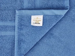 Badehandtuch Set Mit Badematte Baumwolle Blau 11-Teilig Areora