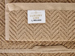 Badehandtuch Set Mit Badematte Frottee Baumwolle Sandbeige 9-Teilig Mitiaro