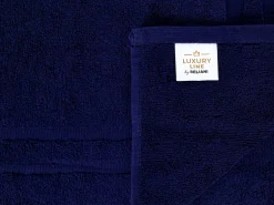 Badehandtuch Set Mit Badematte Frottee Baumwolle Marineblau 9-Teilig Atiu