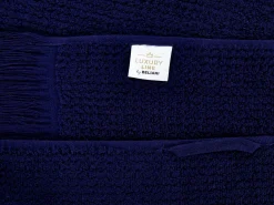Badehandtuch Set Mit Badematte Frottee Baumwolle Marineblau 9-Teilig Atiu