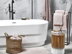 Badehandtuch Set Mit Badematte Frottee Baumwolle Rosa 11-Teilig Atai