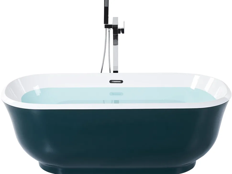 Badewanne Freistehend Blaugrun Oval 170 X 77 Cm Tesoro
