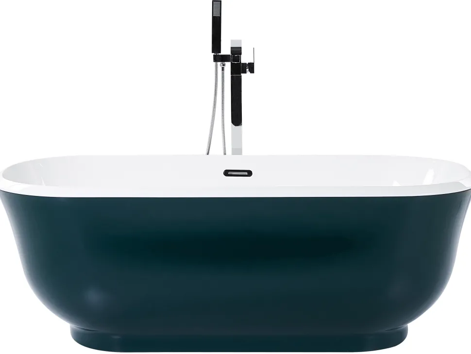 Badewanne Freistehend Blaugrun Oval 170 X 77 Cm Tesoro