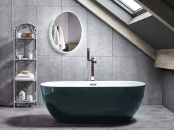 Badewanne Freistehend Blaugrun Oval 170 X 80 Cm Nevis