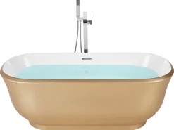 Badewanne Freistehend Gold Oval 170 X 77 Cm Tesoro